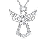 ONEFINITY Guardian Angel Necklace 925 Sterling Silver You are My Angle with Filigree Wings Pendant Angel Jewellery Gifts for Women