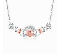 ONEFINITY Irish Claddagh Necklace 925 Sterling Silver Celtic Claddagh Pendant Irish Religion Claddagh Jewelry Gifts for Women