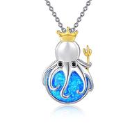 ONEFINITY Octopus Necklace 925 Sterling Silver Cute Octopus Pendant Jewellery Gift For Women