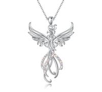 ONEFINITY Phoenix Necklace 925 Sterling Silver Rising Phoenix Necklace Pendant Rise From The Ashes Jewelry for Women