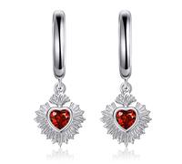 ONEFINITY Sacred Heart Earrings 925 Sterling Mexican Sacred Heart of Jesus Earrings for Women Jewelry Gifts