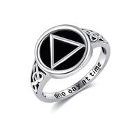 ONEFINITY Sobriety Gifts 925 Sterling Silver AA Coins Rings AA Jewelry for Women
