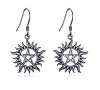 ONEFINITY Supernatural Earrings 925 Sterling Silver Anti Possession Dangle Earrings Amulet Jewellery Gifts For Women Men