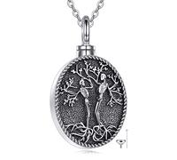 ONEFINITY Tree of Life Urn Necklaces for Ashes Sterling Silver Skeleton Tree of Life Cremation Jewelry for Ashes Memory Jewellery for Women Men