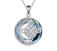 ONEFINITY Witches Knot Necklace 925 Sterling Silver Moon Phase Necklace Pendant Witchy Jewellery for Women