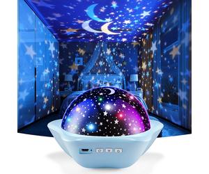 ONEFIRE Night Light Projector Star Projector Night Light Kids, 6 Films+Rotating