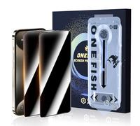 OneFish Privacy Screen Protector for iPhone 16 Pro, Full Edge Coverage 6.3" 16 Pro,Scratch Resistant, Bubble Free, Easy Installation, Auto Dust-Elimination, 2 Pack