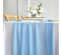 onefitow Chiffon Tablecloth, 30x120 cm, Transparent, for Birthday Parties, Thanksgiving, Baby Showers, Weddings (sky blue)