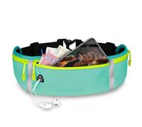 ONEFLOW Active Pro Running Belt for Fairphone 5 Running Bag with 3 Compartments, Breathable, Sports Mobile Phone Case for Jogging, Mobile Phone Bum Bag, Waterproof, Running Belt, Blue