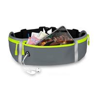 ONEFLOW Active Pro Running Belt for HMD Pulse Pro Running Bag with 3 Compartments, Breathable, Sports Mobile Phone Case for Jogging, Mobile Phone Bum Bag, Waterproof, Running Belt, Grey