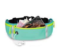 ONEFLOW Active Pro Running Belt for Huawei Mate Series, Running Bag with 3 Compartments, Breathable, Sports Mobile Phone Case for Jogging, Mobile Phone Bum Bag, Waterproof, Running Belt - Parent, Blue