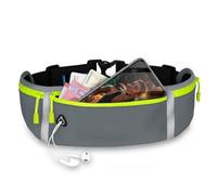 ONEFLOW Active Pro Running Belt for Motorola Edge 40 Neo Running Bag with 3 Compartments, Breathable, Sports Mobile Phone Case for Jogging, Mobile Phone Bum Bag, Waterproof, Running Belt, Grey