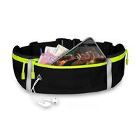 ONEFLOW Active Pro Running Belt for Motorola Razr 40 Ultra Running Bag with 3 Compartments, Breathable, Sports Mobile Phone Case for Jogging, Mobile Phone Bum Bag, Waterproof, Running Belt, Black