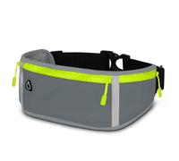 ONEFLOW Active Pro Running Belt for Oppo Reno12 Pro 5G Running Bag with 3 Compartments, Breathable, Sports Mobile Phone Case for Jogging, Mobile Phone Bum Bag, Waterproof, Running Belt, Grey
