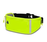 ONEFLOW Active Pro Running Belt for Oppo Reno12 Pro 5G Running Bag with 3 Compartments, Breathable, Sports Mobile Phone Case for Jogging, Mobile Phone Bum Bag, Waterproof, Running Belt, Green