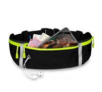 ONEFLOW Active Pro Running Belt for Poco F7 Ultra Running Bag with 3 Compartments, Breathable, Sports Mobile Phone Case for Jogging, Mobile Phone Bum Bag, Waterproof, Running Belt, Black