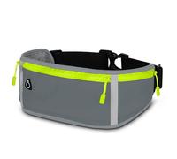 ONEFLOW Active Pro Running Belt for Realme 14 Pro 5G Running Bag with 3 Compartments, Breathable, Sports Mobile Phone Case for Jogging, Mobile Phone Bum Bag, Waterproof, Running Belt, Grey