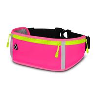 ONEFLOW Active Pro Running Belt for Samsung Galaxy S24 FE Running Bag with 3 Compartments, Breathable, Sports Mobile Phone Case for Jogging, Mobile Phone Bum Bag, Waterproof, Running Belt, Hot Pink