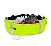 ONEFLOW Active Pro Running Belt for Samsung Galaxy Z Flip 6, Running Bag with 3 Compartments, Breathable, Sports Mobile Phone Case for Jogging, Mobile Phone Bum Bag, Waterproof, Running Belt, Green