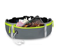 ONEFLOW Active Pro Running Belt for Xiaomi 15 Ultra Running Bag with 3 Compartments, Breathable, Sports Mobile Phone Case for Jogging, Mobile Phone Bum Bag, Waterproof, Running Belt, Grey