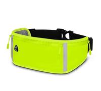 ONEFLOW Active Pro Running Belt for Xiaomi Running Bag with 3 Compartments, Breathable, Sports Mobile Phone Case for Jogging, Mobile Phone Bum Bag, Waterproof, Running Belt - Parent, Green Motion