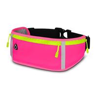 ONEFLOW Active Pro Running Belt for ZTE Running Bag with 3 Compartments, Breathable, Sports Mobile Phone Case for Jogging, Mobile Phone Bum Bag, Waterproof, Running Belt - Parent, Triple Pink, ZTE