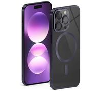 ONEFLOW Aura Case for Apple iPhone 14 Pro Case Compatible with MagSafe, Mobile Phone Case with Camera Protection, Protective Case for Inductive Wireless Charging, Silicone Case, Transparent, Purple