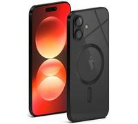 ONEFLOW Aura Case for Apple iPhone 16 Plus - Slim, Transparent, Black, MagSafe Compatible, Silicone TPU Case