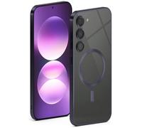 ONEFLOW Aura Case for Samsung Galaxy S23 Case Compatible with MagSafe, Mobile Phone Case with Camera Protection, Protective Case for Inductive Wireless Charging, Silicone Case, Transparent, Purple