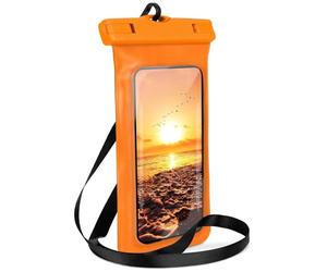 ONEFLOW Beach Bag for Honor Magic8 Lite Waterproof Case with Touch and Camera Window, Underwater Mobile Phone Case for Travel, Swimming with Armband and Strap for Hanging, Orange