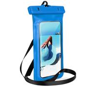 ONEFLOW Beach Bag for Honor X5c / X5c Plus Waterproof Case with Touch and Camera Window, Underwater Mobile Phone Case for Travel, Swimming with Armband and Strap for Hanging, Blue
