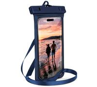 ONEFLOW Beach Bag for iPhone 13 Mini Waterproof Case with Touch and Camera Window, Underwater Mobile Phone Case for Travel, Swimming with Armband and Strap for Hanging, Navy