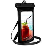 ONEFLOW Beach Bag for Samsung Galaxy Z Flip 5 Waterproof Case with Touch and Camera Window, Underwater Mobile Phone Case for Travel, Swimming with Armband and Strap for Hanging, Black