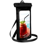 ONEFLOW Beach Bag for Sony Xperia 1V Waterproof Case with Touch and Camera Window, Underwater Phone Case for Travel, Swimming with Armband and Neck Strap, Black