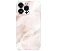 ONEFLOW Bliss Cover for iPhone 16 Pro Max Case in Marble Effect, Designer Case Mobile Phone Protective Case with Camera Protection, Pattern Hardcase Glitter Marbled Phone Case, Cream Pink
