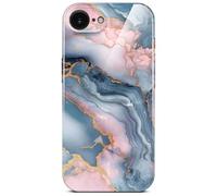 ONEFLOW Bliss Cover for iPhone 16e Case in Marble Effect, Designer Case Mobile Phone Protective Case with Camera Protection, Patterned Hardcase Glitter Phone Case Marbled, Rose Gold Grey