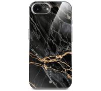 ONEFLOW Bliss Cover for iPhone 17e Case in Marble Look, Designer Case Mobile Phone Protective Case with Camera Protection, Pattern Hard Case Glitter Mobile Phone Case Marbled, Black Gold