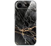 ONEFLOW Bliss Cover for iPhone Air Case in Marble Look, Designer Case Mobile Phone Protective Case with Camera Protection, Pattern Hard Case Glitter Mobile Phone Case Marbled, Black Gold