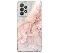 ONEFLOW Bliss Cover for Samsung Galaxy A52 / A52s 5G Case in Marble Look, Designer Case Mobile Phone Protective Case with Camera Protection, Pattern Hard Case Glitter Mobile Phone Case Marbled Pink