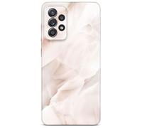 ONEFLOW Bliss Cover for Samsung Galaxy A52 / A52s 5G Case in Marble Look, Designer Case Mobile Phone Protective Case with Camera Protection, Pattern Hard Case Glitter Mobile Phone Case Marbled Cream