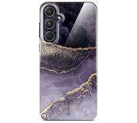 ONEFLOW Bliss Cover for Samsung Galaxy S20 FE/FE 5G Case in Marble Look, Designer Case Mobile Phone Protective Case with Camera Protection, Pattern Hard Case Glitter Mobile Phone Case Marbled Purple