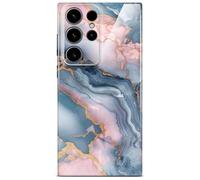 ONEFLOW Bliss Cover for Samsung Galaxy S24 Ultra Case in Marble Look, Designer Case Mobile Phone Protective Case with Camera Protection, Pattern Hard Case Glitter Mobile Phone Case Marbled Pink Gold