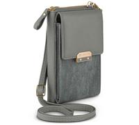 ONEFLOW Bliss Purse for Honor Magic V3, Women's Mobile Phone Shoulder Bag with Purse and Mobile Phone Pocket, Small Handbag, Taupe Grey