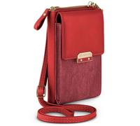 ONEFLOW Bliss Purse for Poco F7 Ultra Women's Shoulder Bag with Purse, Mobile Phone Shoulder Bag with Purse and Mobile Phone Pocket, Small Handbag, Red
