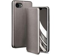 ONEFLOW Business Case for iPhone 16e Mobile Phone Case Foldable with Stand Function, Flip Case Cover Thin, PU Leather Case with Card Slot, 360 Degree Protective Case, Taupe