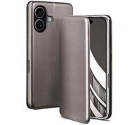 ONEFLOW Business Case for iPhone 17, Foldable Mobile Phone Case with Stand Function, Flip Case Cover, Thin, PU Leather Case with Card Slot, 360 Degree Protective Case, Taupe