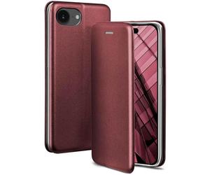 ONEFLOW Business Case for iPhone 17e Mobile Phone Case Foldable with Stand Function, Flip Case Cover Thin, PU Leather Case with Card Slot, 360 Degree Protective Case, Wine Red