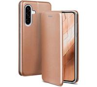 ONEFLOW Business Case for Samsung Galaxy A36 5G Mobile Phone Case Foldable with Stand Function, Flip Case Cover Thin, PU Leather Case with Card Slot, 360 Degree Protective Case, Rose Gold
