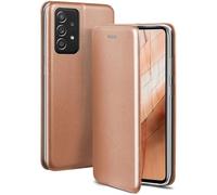 ONEFLOW Business Case for Samsung Galaxy A52 / A52s 5G Mobile Phone Case Foldable with Stand Function, Flip Case Cover Thin, PU Leather Case with Card Slot, 360 Degree Protective Case, Rose Gold