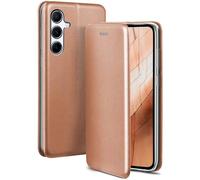 ONEFLOW Business Case for Samsung Galaxy A56 5G Mobile Phone Case Foldable with Stand Function, Flip Case Cover Thin, PU Leather Case with Card Slot, 360 Degree Protective Case, Rose Gold